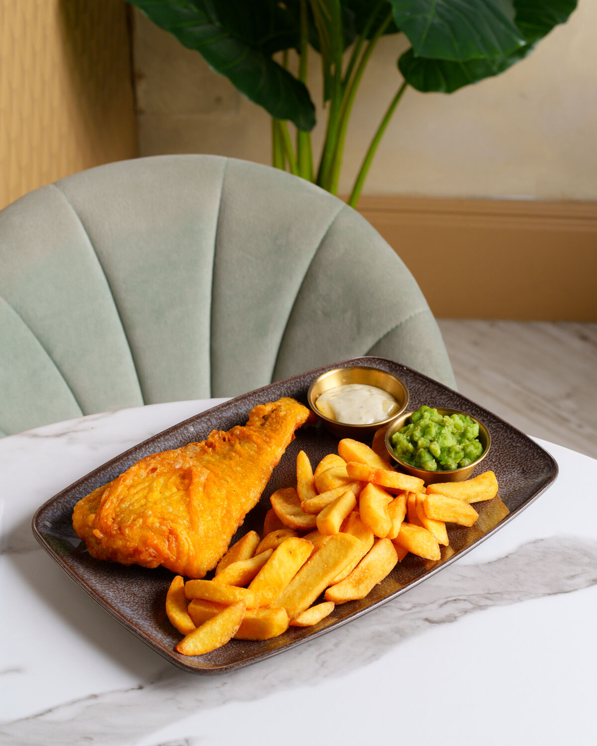 Fish and chips lunch