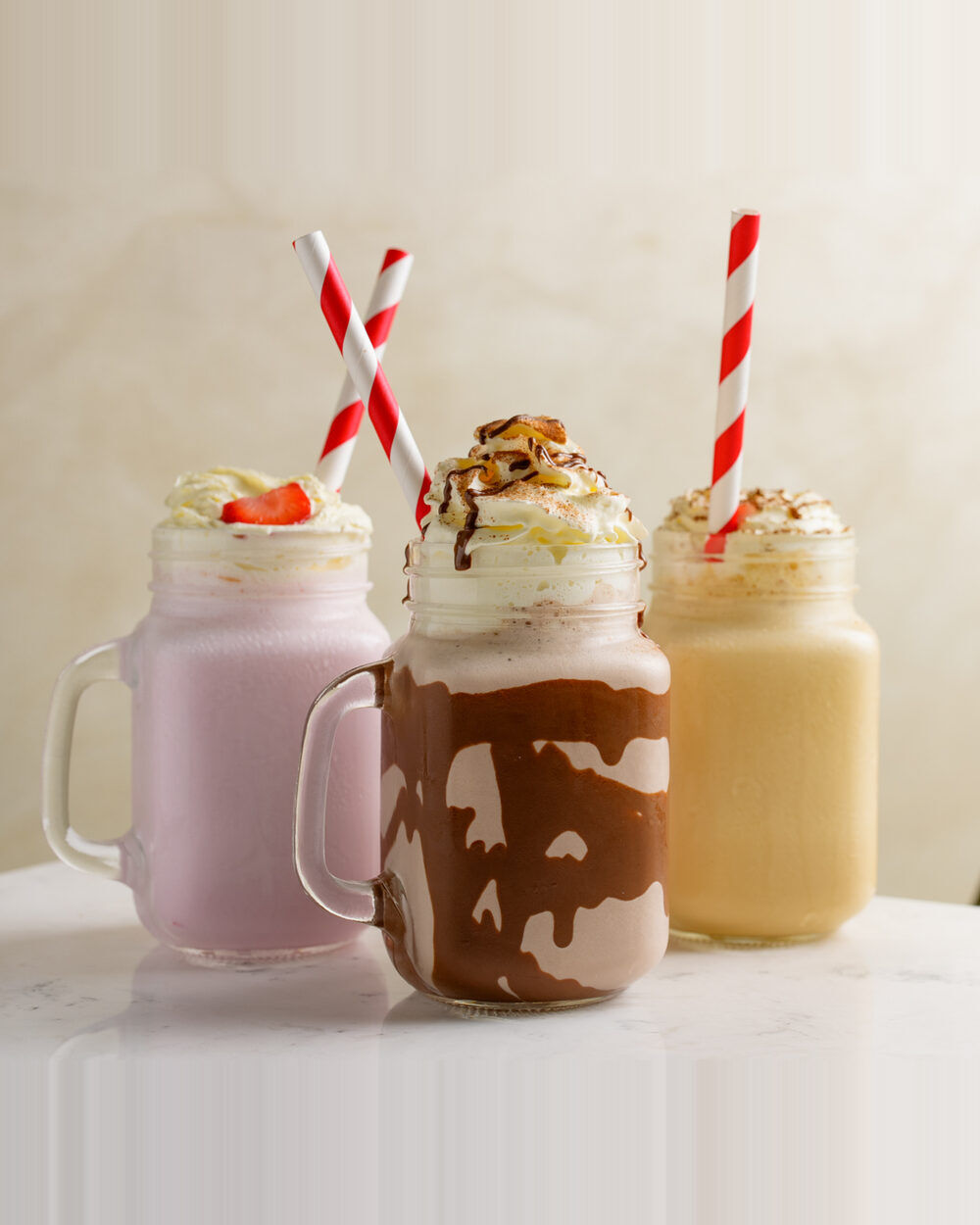 Milkshakes at Fabrice Brasserie, Milton Keynes