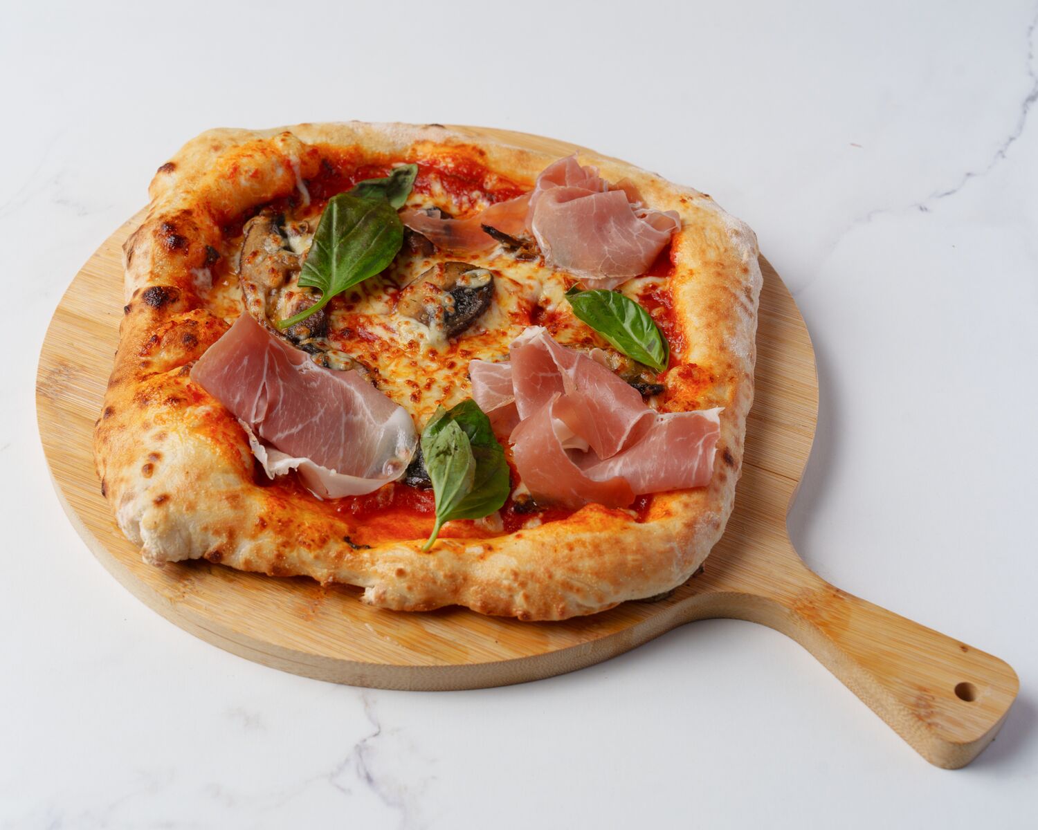 Pizza fresh from the stone oven
